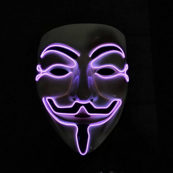 V For Vendetta Mask Purple LED