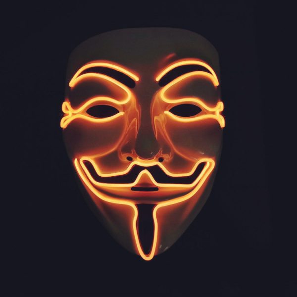 V For Vendetta Mask Orange LED