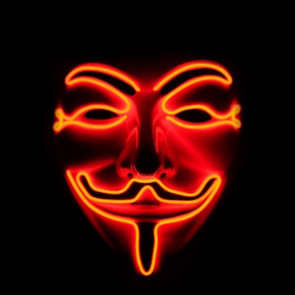 anonymous v for vendetta mask that light up orange