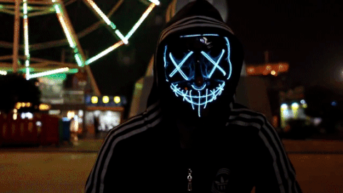 led purge mask white animation