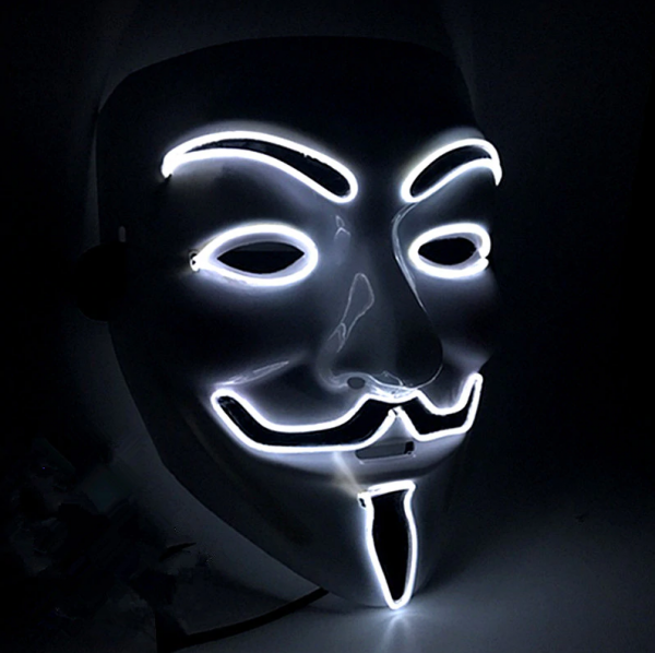 white led v vendetta mask