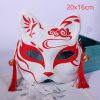 Japanese Fox Mask Demon Kitsune Red Half Face