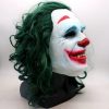 Joker Silicone Mask With Green Hair