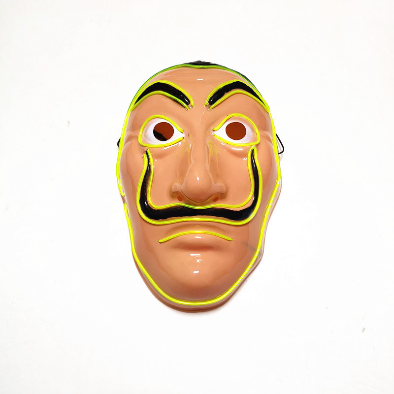 Salvador Dali Mask LED Yellow | Kingdom