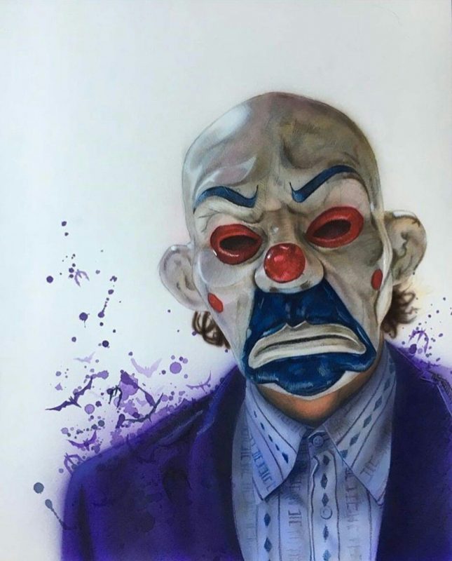 dark knight joker mask wallpaper