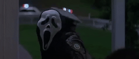 david arquette police handing a scream mask