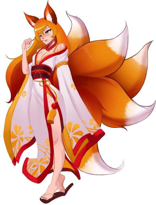 feline kitsune fox
