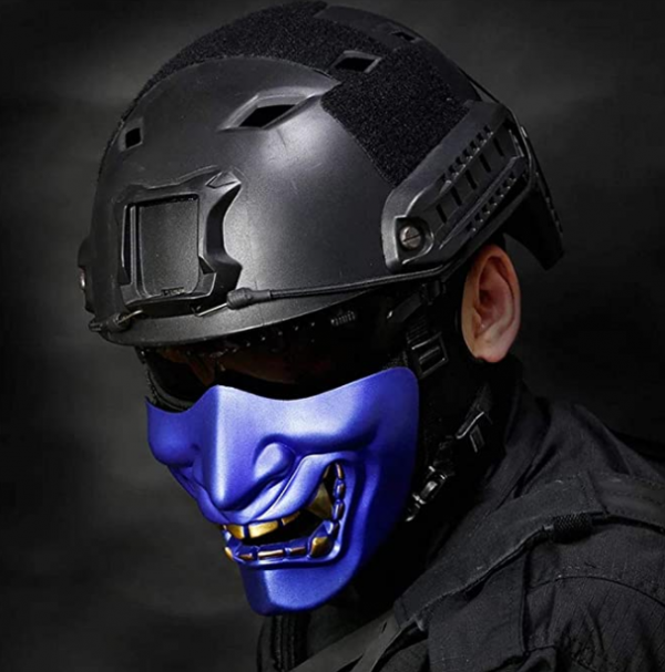 Oni Airsoft Mask Blue Half Face