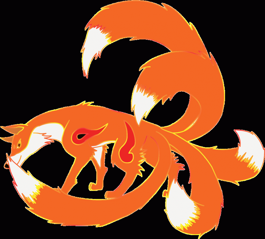 orange fox kitsune