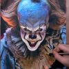 realistic drawing of pennywise